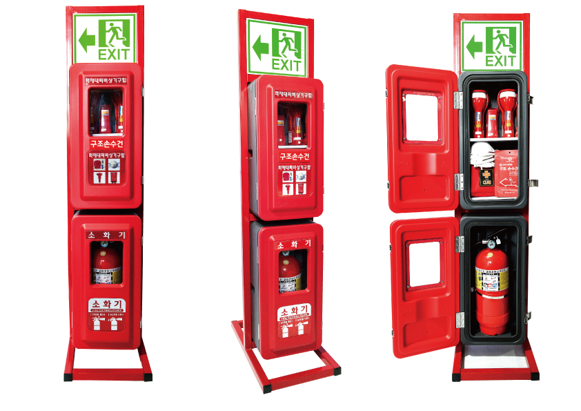 Fire Evacuation & Extinguisher Cabinet - Self-standing